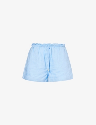 Shop Heidi Klein Women's Blu-blu Hydra Drawstring-waist Linen Shorts