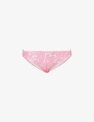 Shop Heidi Klein Womens Prt-prt Ischia Paisley-print Stretch-recycled Polyamide Bikini Bottoms