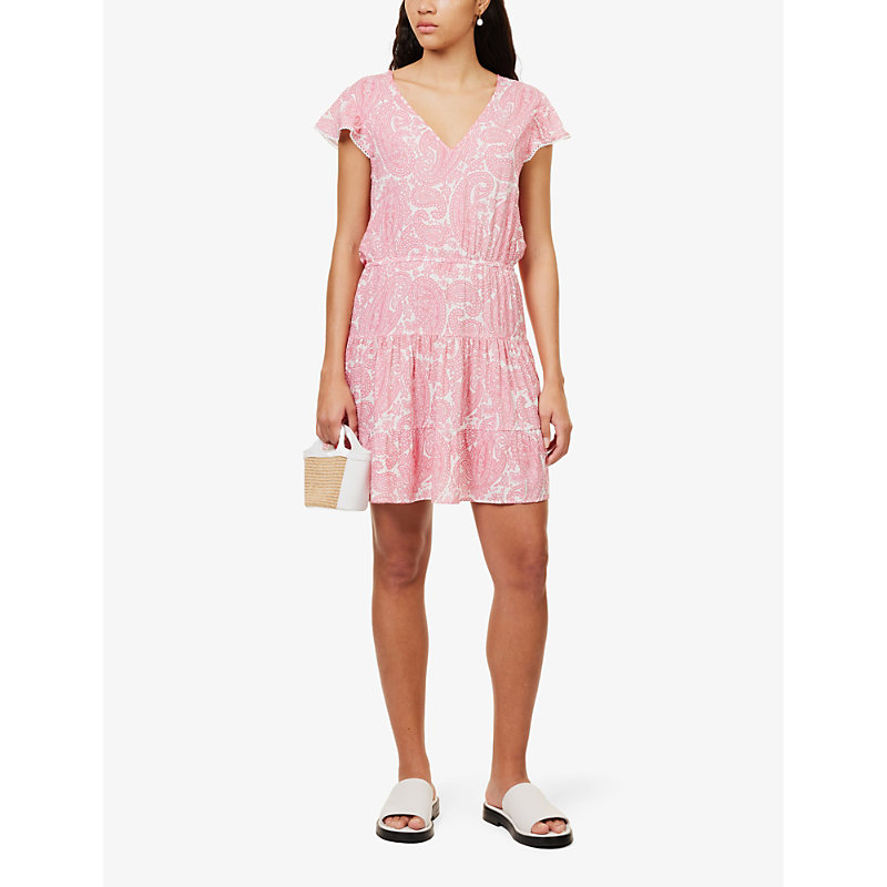Shop Heidi Klein Womens Prt-prt Ischia Paisley-print Woven Mini Dress