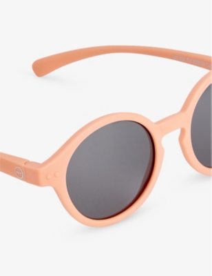 Shop Izipizi Boys Apricot Kids #d Kids' Round-frame Semi-transparent Acetate Sunglasses