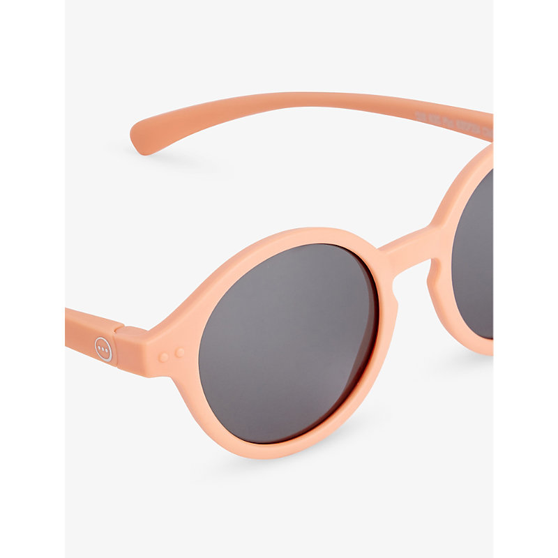 Shop Izipizi Boys Apricot Kids #d Kids' Round-frame Semi-transparent Acetate Sunglasses