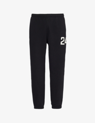 247 By Represent Mens Black Brand-print Relaxed-fit Cotton-jersey Jogging Bottoms