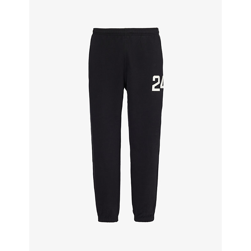 247 By Represent Mens Black Brand-print Relaxed-fit Cotton-jersey Jogging Bottoms