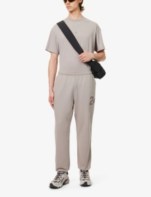 Shop 247 By Represent Men's Cinder Brand-print Tapered-leg Stretch-woven Jogging Bottoms