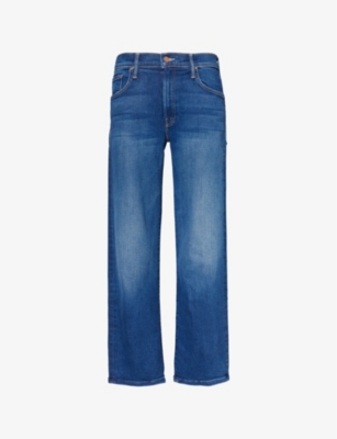 Shop Mother Women's Coastal Colors Mr Rambler Zipped-ankle Straight-leg Mid-rise Stretch-denim Jeans