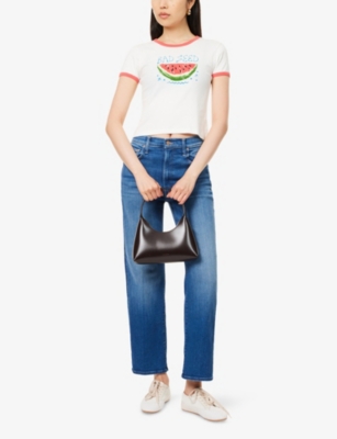 MOTHER: The Itty Bitty logo-print short-sleeve cotton-jersey T-shirt