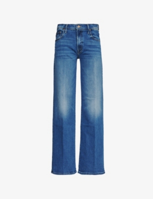 Shop Mother Women's Different Strokes The Maven Sneak Straight-leg Mid-rise Jeans