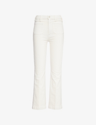 Shop Mother Women's Cream Puffs Hustler Flood Straight-leg Mid-rise Jeans