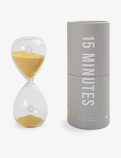 THE SCHOOL OF LIFE: 15 Minute glass timer 13cm