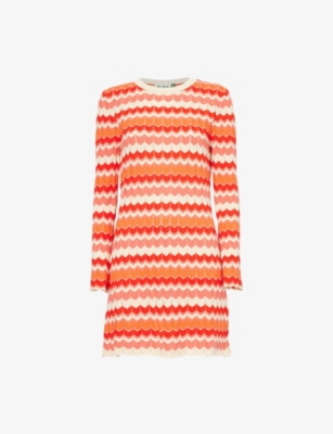 RIXO: Mylene cotton knitted mini dress