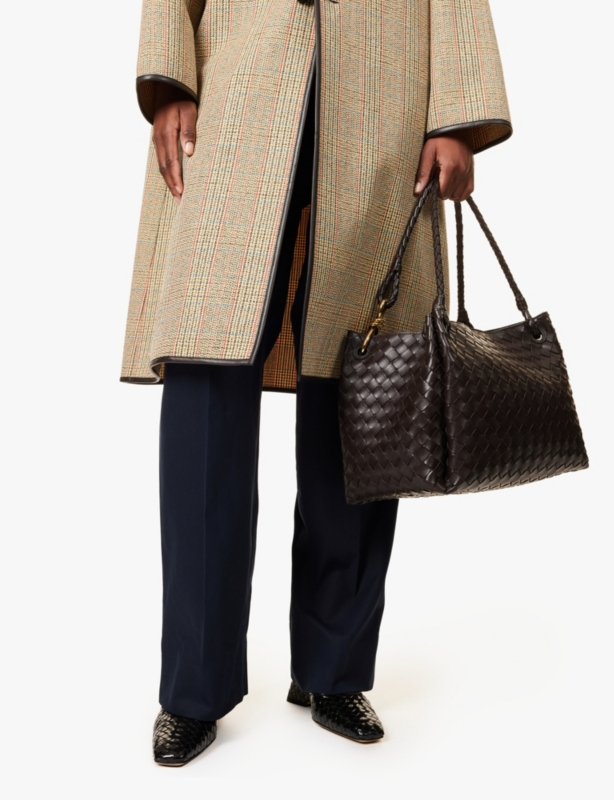 Parachute leather shoulder bag