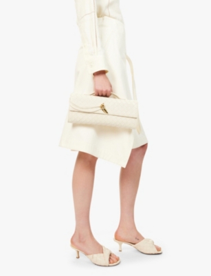 Long Andiamo intrecciato leather clutch bag