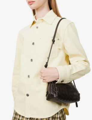 Bottega Veneta Womens Fondant Loop Leather Cross-body Bag In Fondant