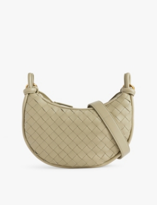 Bottega Veneta Womens Travertine-muse Bra Gemelli Saddle Leather Shoulder Bag In Travertine-muse Bra