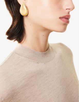 Bottega Veneta Womens Yellow Gold Drop Yellow Gold-plated 925 Sterling Silver Earrings In Yellow Gold