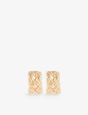 Chain 18ct yellow gold-plated 925 sterling silver earrings