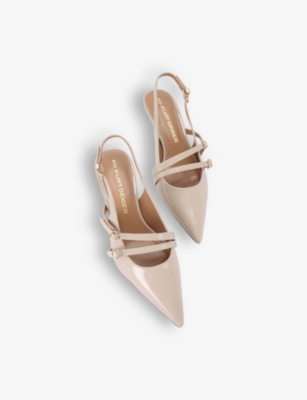 KG KURT GEIGER: Sienna faux-leather heeled courts