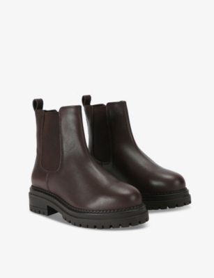 CARVELA: Headline flat leather Chelsea boots