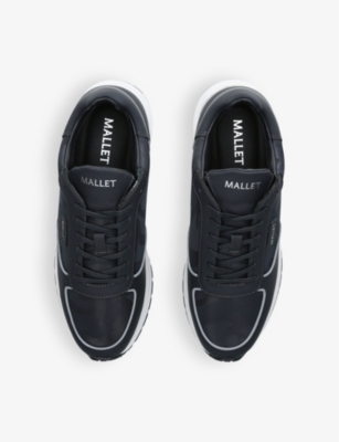 Mallet Popham Lite Leather And Mesh Low-top Trainers In Blk/other