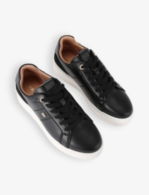 Kg Kurt Geiger Womens Black Leader Faux-leather Platform Trainers In Black