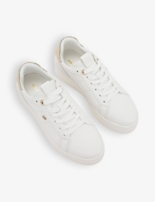 Kg Kurt Geiger Womens White Leader Faux-leather Platform Trainers In White