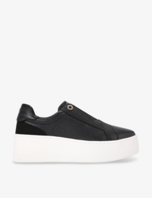 KG KURT GEIGER: Leader laceless faux-leather platform trainers