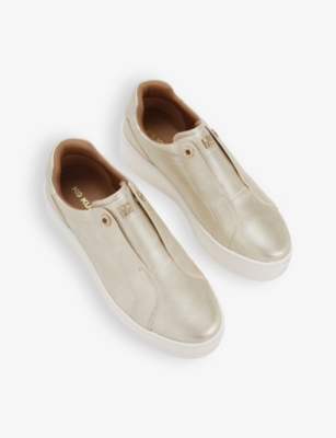 KG KURT GEIGER: Leader laceless faux-leather platform trainers