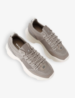 Kg Kurt Geiger Womens Lively Knitted Mesh Low-top Trainers Taup In Taupe