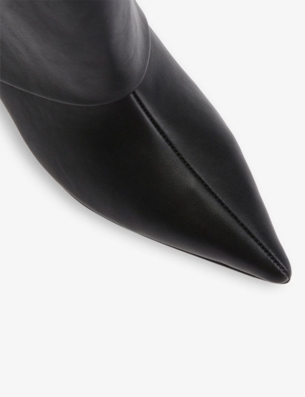 Fierce fold-over heeled faux-leather ankle boots