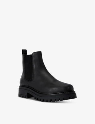 Kg Kurt Geiger Womens  Teddy Pull-tab Leather Chelsea Boots In Black