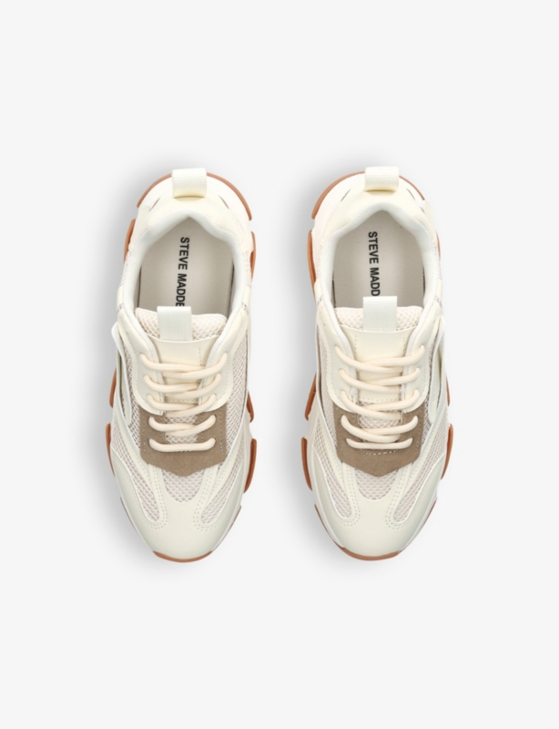 Kids' JPossession chunky-sole mesh and faux-leather trainers