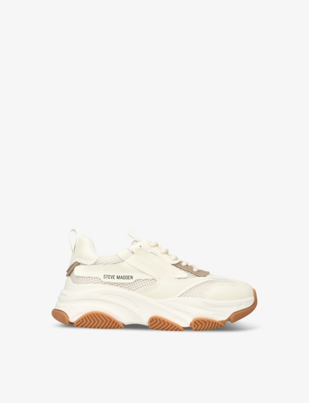 Kids' JPossession chunky-sole mesh and faux-leather trainers
