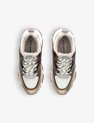 Steve Madden Metallic Progressive Sneakers In Metal Comb
