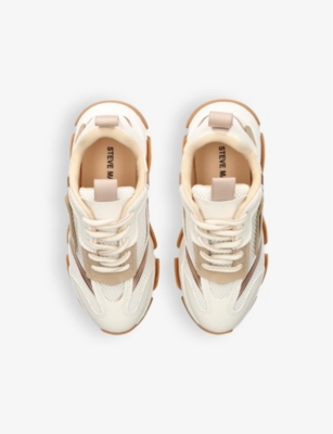 Steve Madden Leather-trim Jpossession Sneakers In Bronze Com