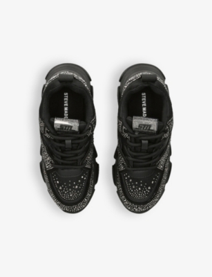 Steve Madden Embellished Jprivy Sneakers In Black
