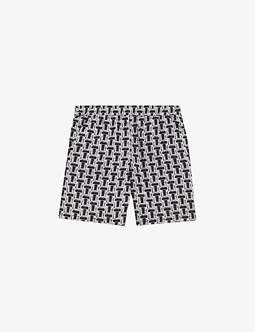 TED BAKER: Rhins T-print woven shorts