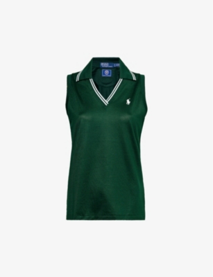 POLO RALPH LAUREN: Polo Ralph Lauren x Wimbledon recycled-polyester and cotton-blend polo shirt