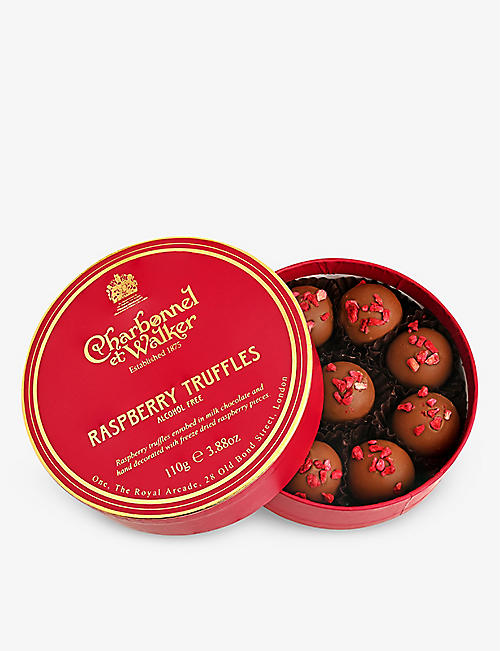 CHARBONNEL ET WALKER: Raspberry and milk chocolate truffles 110g