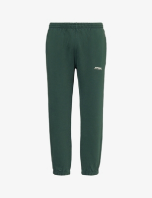 Represent Mens Forest Green Patron Of The Club Brand-print Cotton-jersey Jogging Bottoms