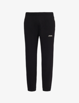 Shop Represent Men's Black Patron Of The Club Brand-print Cotton-jersey Jogging Bottoms