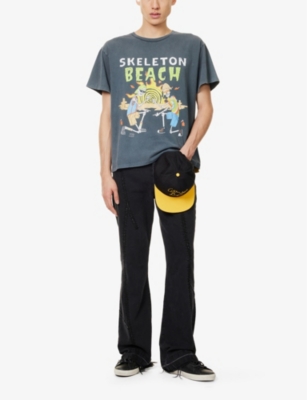 GALLERY DEPT: Skeleton Beach graphic-print short-sleeve cotton-jersey T-shirt