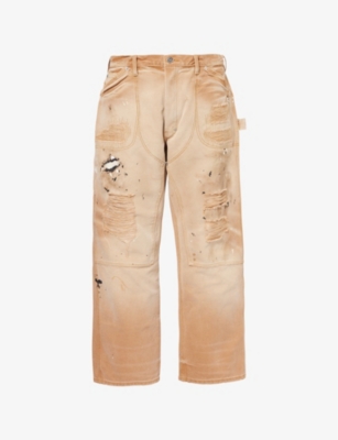 GALLERY DEPT: Branko Carpenter distressed straight-leg relaxed-fit denim trousers