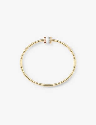 Shop Boucheron Womens Yellow Gold Quatre White-edition 18ct Yellow And Rose-gold, 0.11ct Diamond And Cera