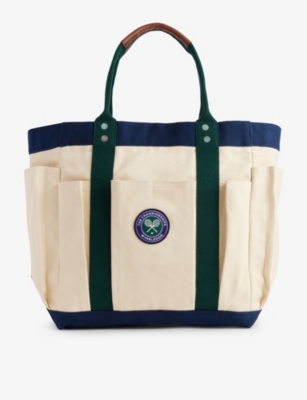 POLO RALPH LAUREN: Polo Ralph Lauren x Wimbledon logo-patch cotton-twill tote bag