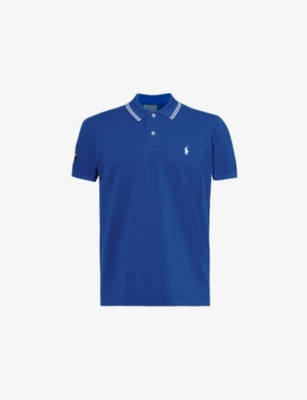 POLO RALPH LAUREN: Polo Ralph Lauren x Wimbledon brand-embroidered cotton-piqué polo shirt