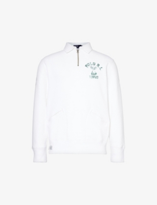 POLO RALPH LAUREN: Polo Ralph Lauren x Wimbledon brand-embellished cotton-blend sweatshirt