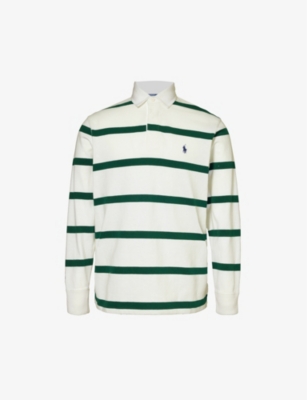 POLO RALPH LAUREN: Polo Ralph Lauren x Wimbledon logo-embroidered striped cotton shirt