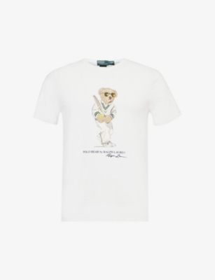 POLO RALPH LAUREN: Polo Ralph Lauren x Wimbledon brand-print relaxed-fit cotton-jersey T-shirt