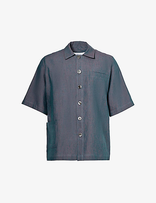MISSING CLOTHIER: Welt-pocket relaxed-fit linen shirt