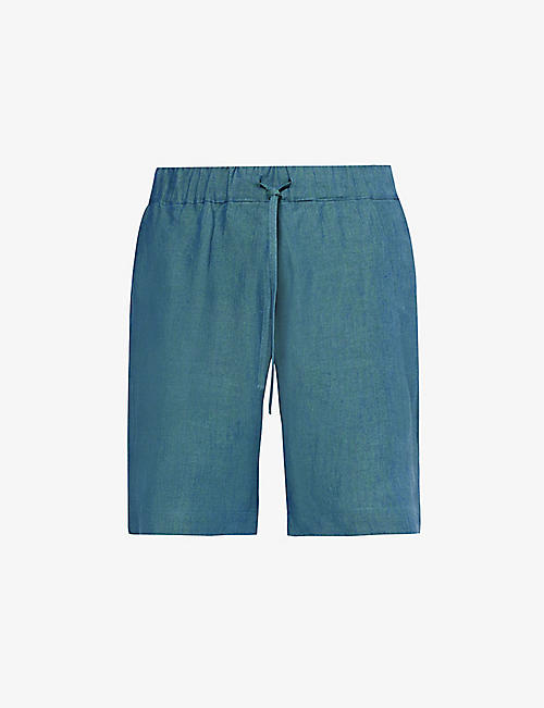 MISSING CLOTHIER: Drawstring-waistband regular-fit linen shorts